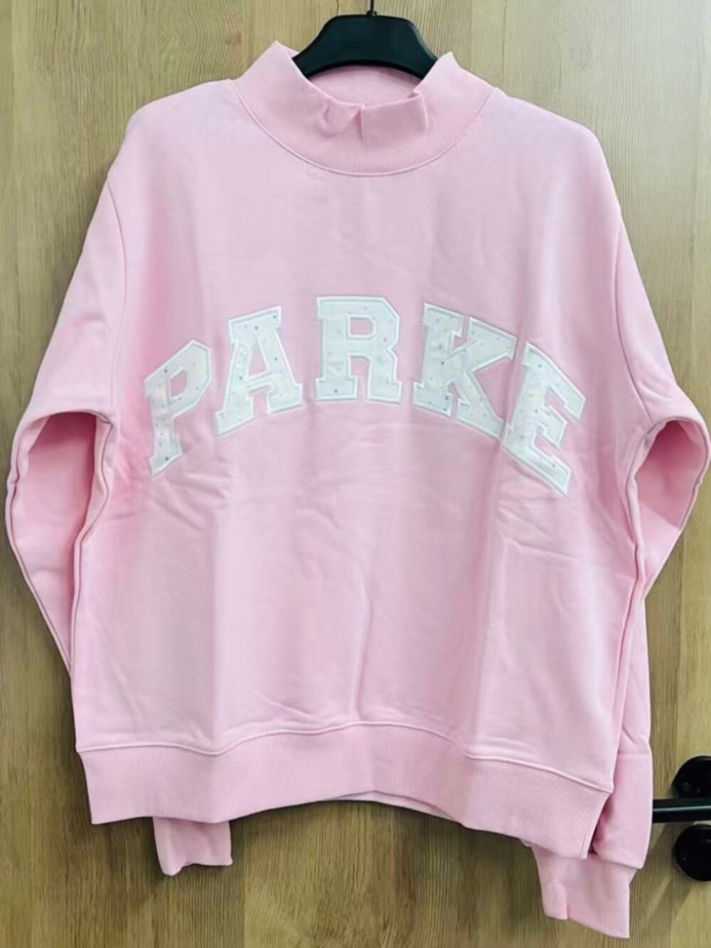 PARKE Pink Mock Neck Sweatshirt S/M